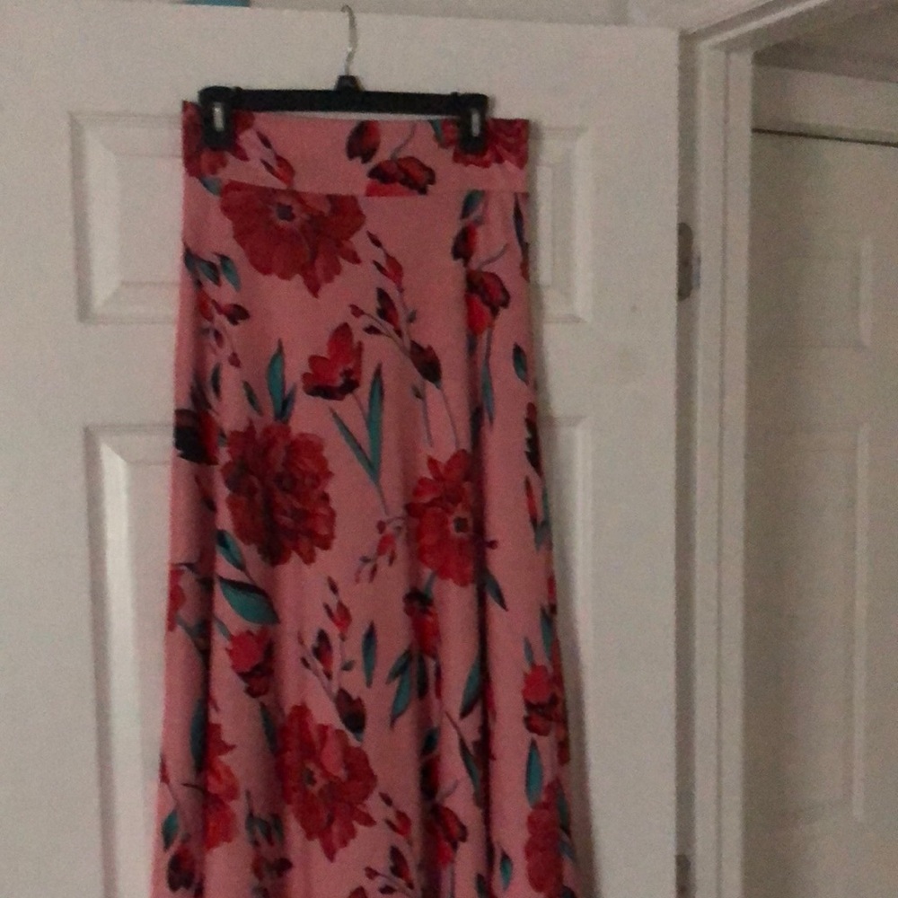 Floral Pink Maxi Skirt - Picture 2 of 3